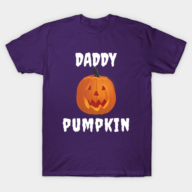 Daddy Pumpkin Jack O Lantern Matching Family Member Halloween Group T-Shirt by PowderShot